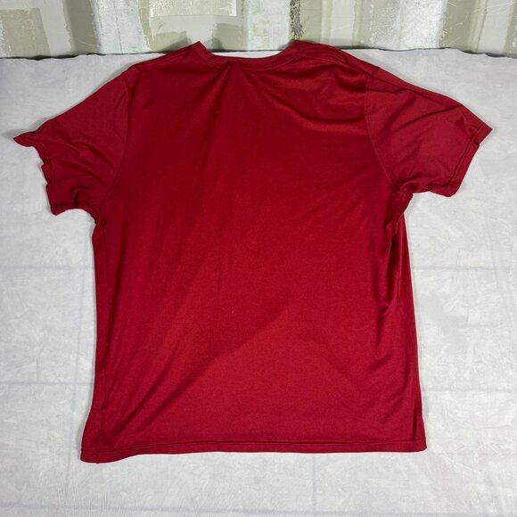 Nike Dri Fit Men's T-Shirt Red Crew Neck Short Sleeve Performance Comfy Size XL - Picture 2 of 16